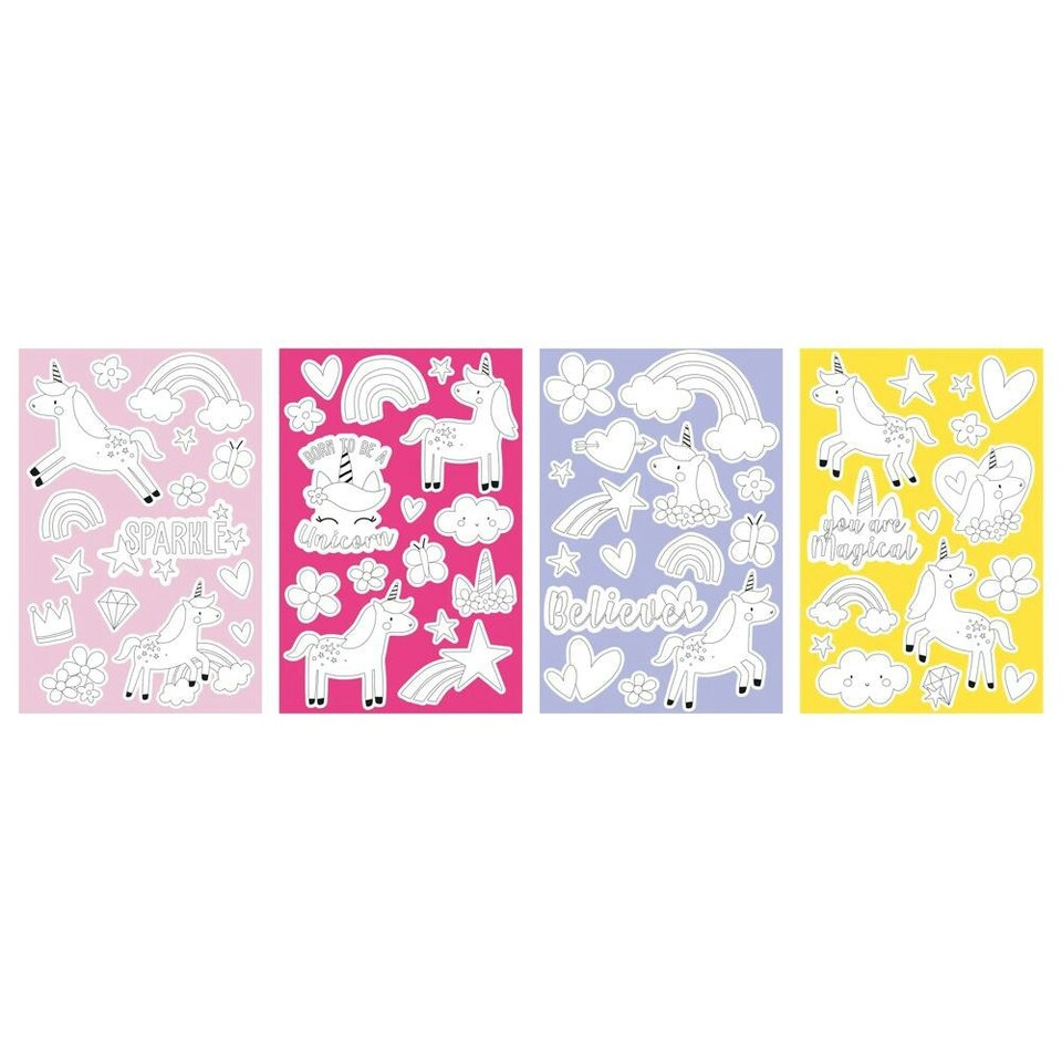 image 1 of Unicorn Colour Your Own Stickers