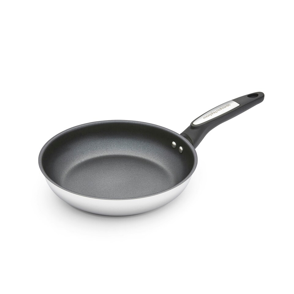 image 1 of Morphy Richards 5 Piece Pouring Spout Stainless Steel Pan Set Silver