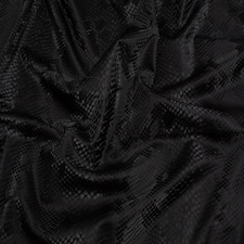 Minerva Core Range Black Snakeskin Activewear Lycra Four Way Stretch Knit Fabric for Dressmaking, 140cm / 55" Wide - per metre