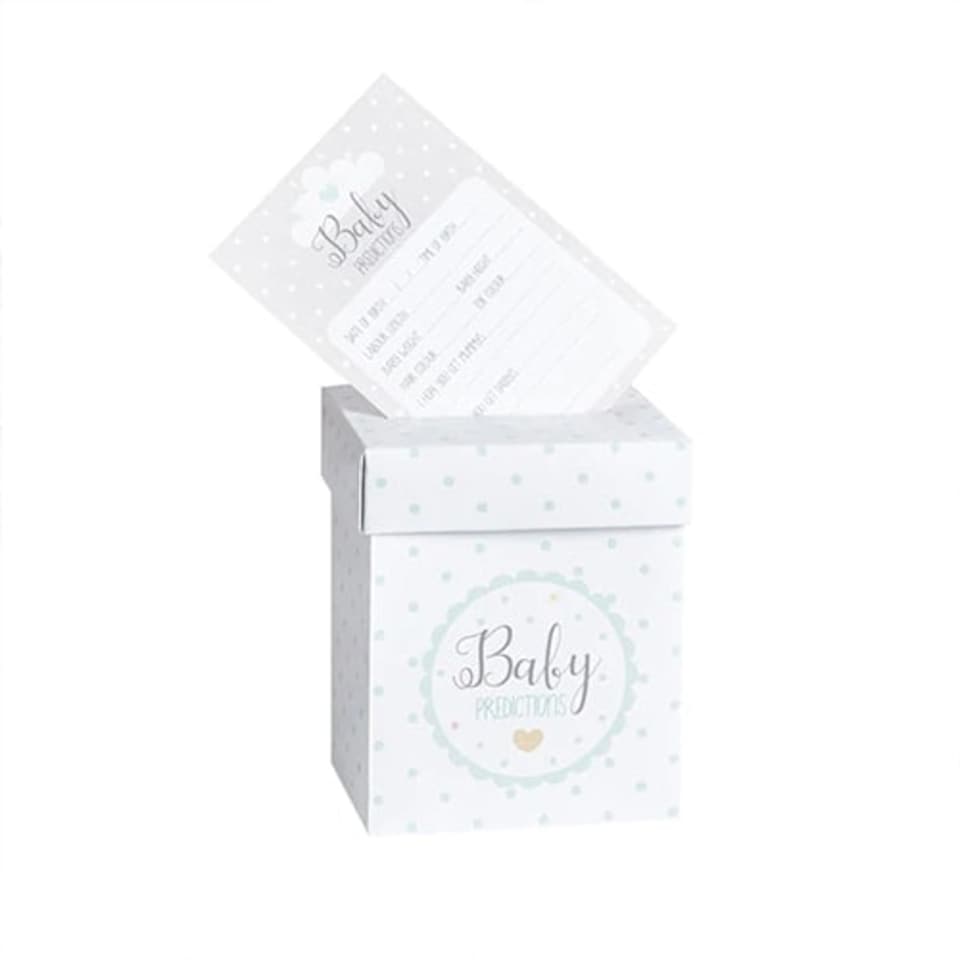 image 1 of Baby Shower Post Box & Prediction Cards - Pack of 20