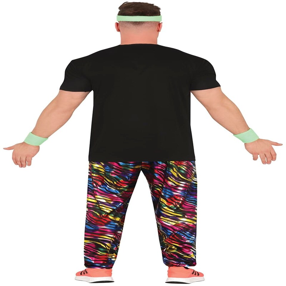 image 1 of Fancy Dress Adult Rainbow 80S Lover - M