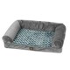 image 1 of Skylos Pet Bed Sofa Dog Bedding Soft Warm Mattress Cushion Pillow Mat Plush L Grey | Grey | L