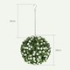 image 8 of HOMCOM Set of 2 Artificial Plant Topiary Rose Balls Faux Plants White