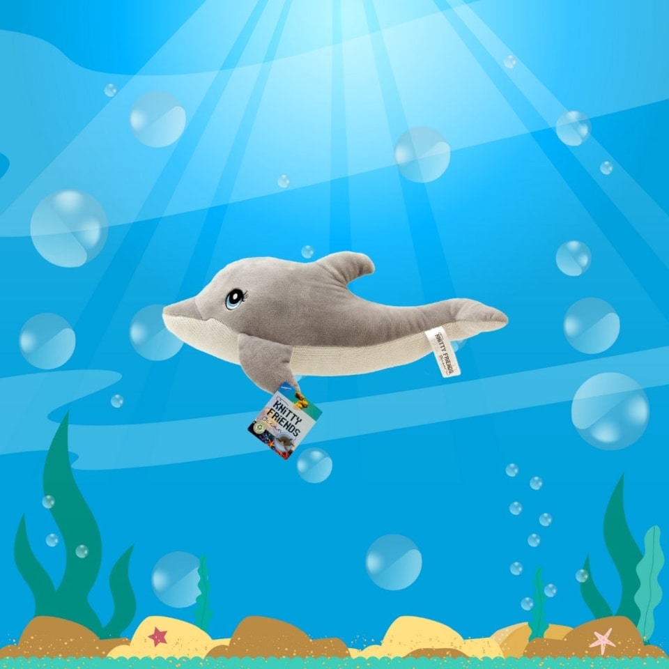 image 1 of Dave The Dolphin Knitty Friends Ocean Collection