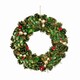 image 1 of 36cm Bauble and Pinecone Hanging Christmas Wreath with Red Berries