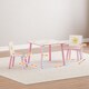 image 5 of AIYAPLAY 3-Piece Kids Table and Chair Sets, Kids Table with 2 Chairs Set Furniture with Star Pattern for Boys and Girls, Bedroom, Nursery, Playroom, Pink | Pink