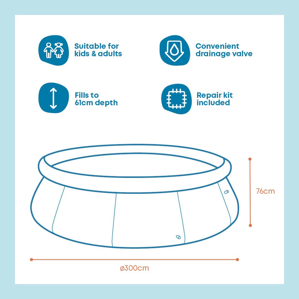 image 1 of AquaRing Inflatable Pool - 10ft