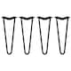 image 1 of 4 x 14" Hairpin Legs - 2 Prong - 12mm - Black
