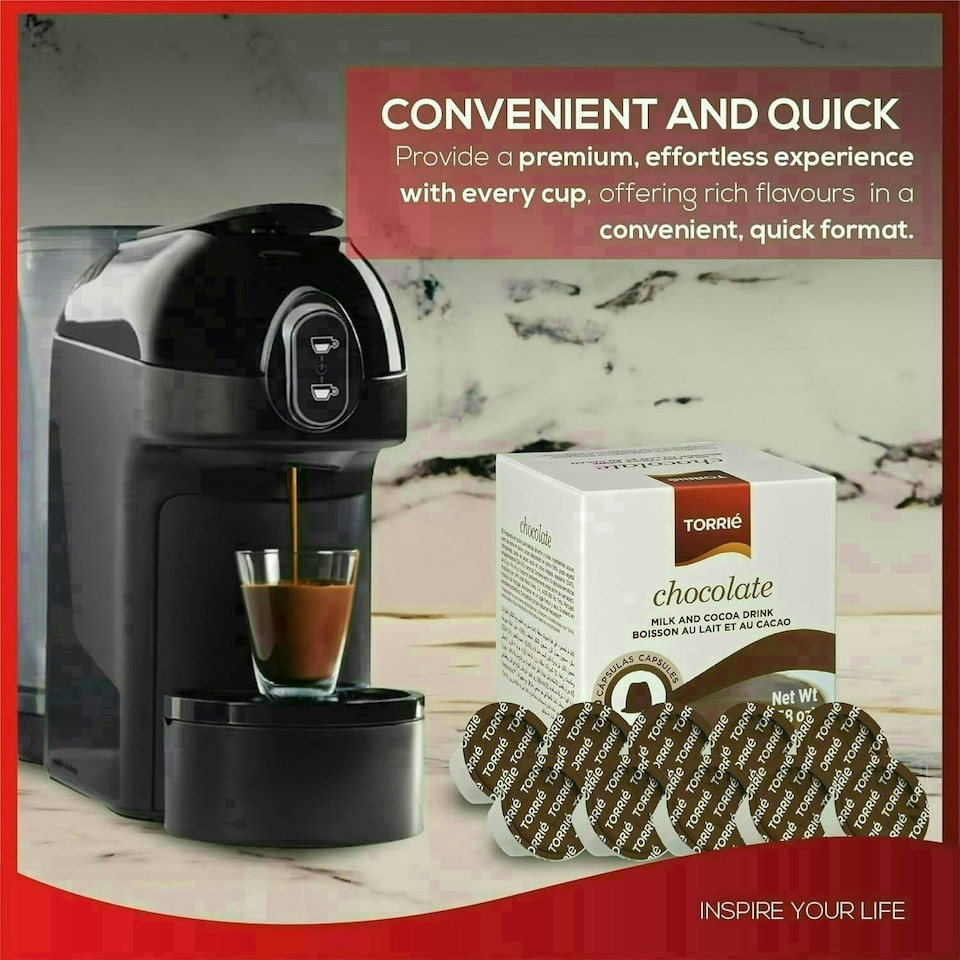 image 1 of Chocolate Nespresso ® Compatible Coffee Machine Capsules (10 Pods)