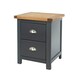 image 2 of Dunkeld 2 Drawer Midnight Blue Bedside Cabinet Blue | Antique Oak effect wax