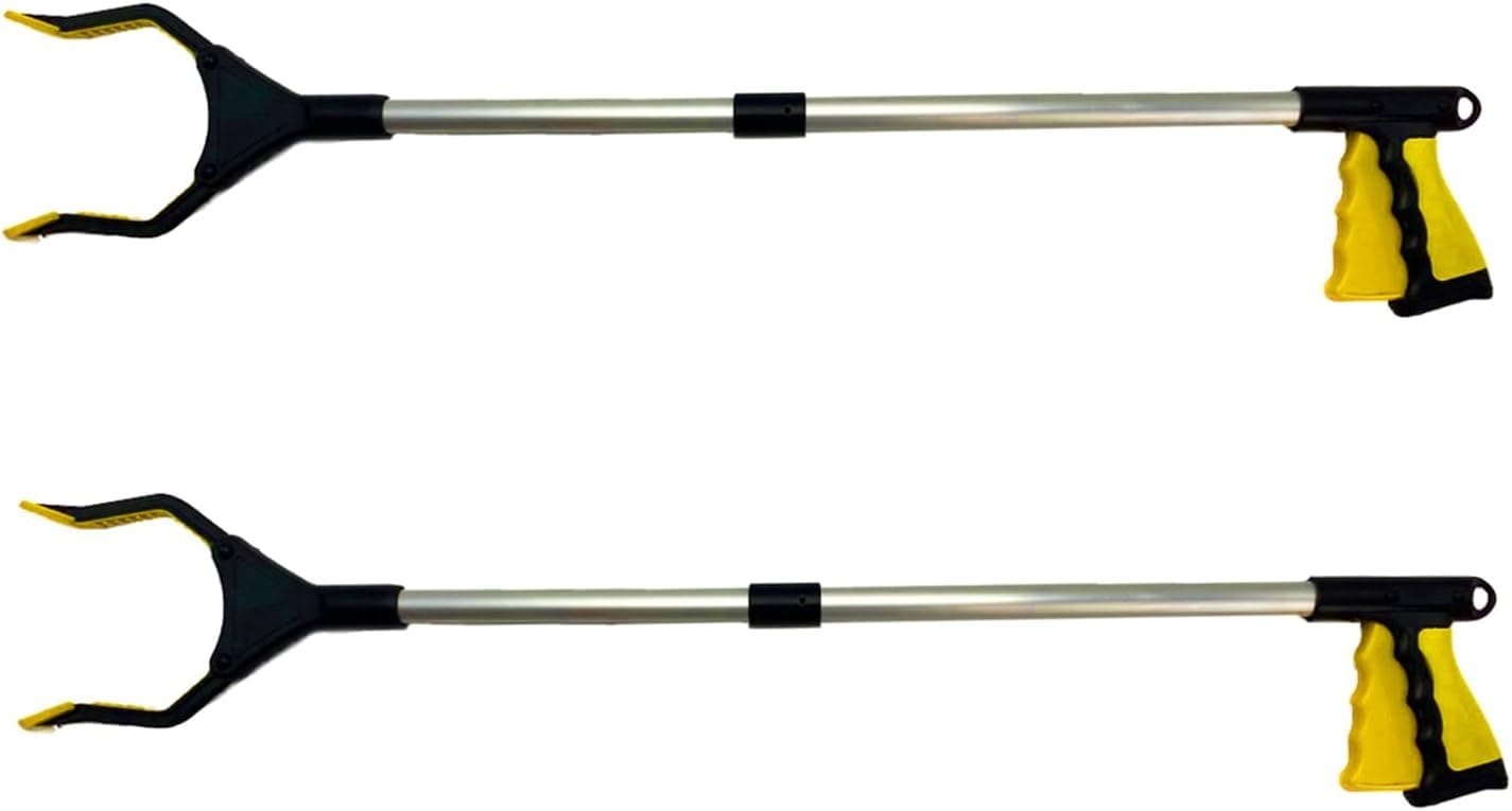 Straame Pack of 2, Foldable Grabber Tool – Magnetic Tip, (Yellow)