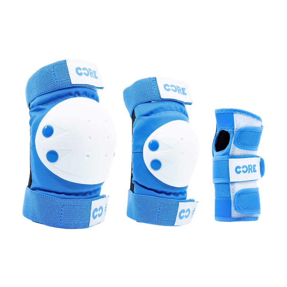 image 1 of CORE Kids Junior Triple Pad Set (Knee/Elbow/Wrist) + Carry Bag