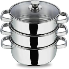 Stainless Steel 3-Tier 20cm Steamer Pot