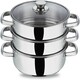 image 1 of Stainless Steel 3-Tier 20cm Steamer Pot