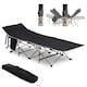 image 1 of Outsunny Single Portable Outdoor Military Sleeping Bed Camping Cot Black