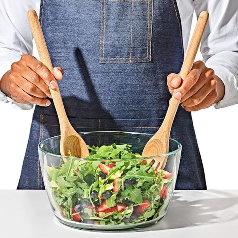 image 1 of OXO Good Grips Beechwood 2-Piece Salad Servers Set