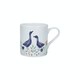 image 1 of KitchenCraft Fine Bone China Woodcut Goose 250ml Can Mug | Multi