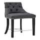 image 2 of Interiors by Premier Park Grey Faux Leather Bar Chair, Backrest Breakfast Bar Chair, Footrest Living Bar Chair Kitchen