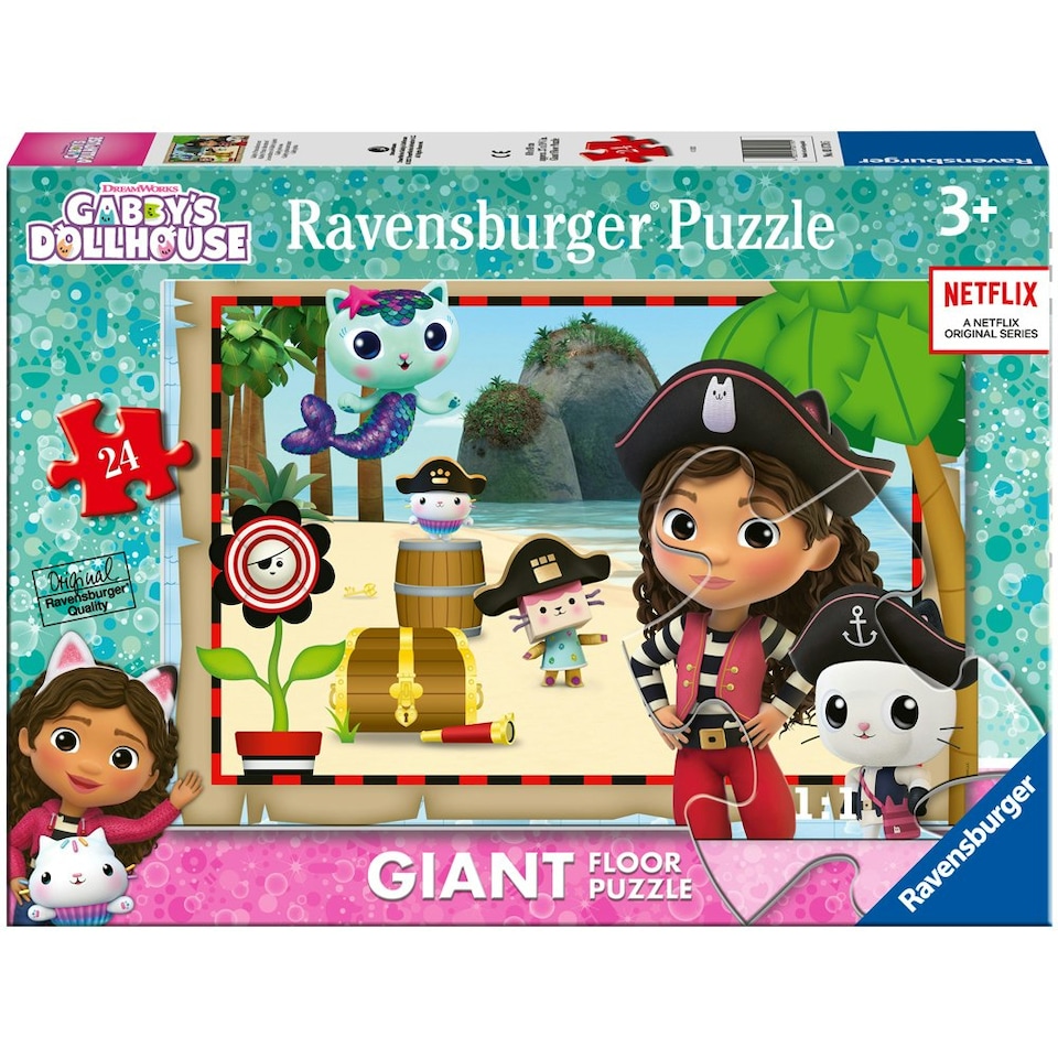 image 1 of Ravensburger Gabby's Dollhouse 24 Piece Giant Floor Puzzle
