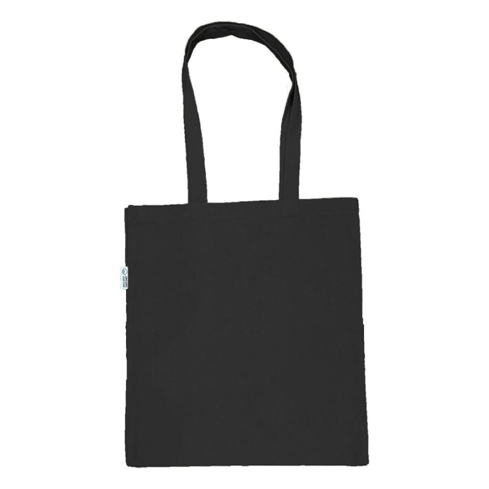 United Bag Store Recycled Cotton Gusseted Tote Bag - Black - One Size