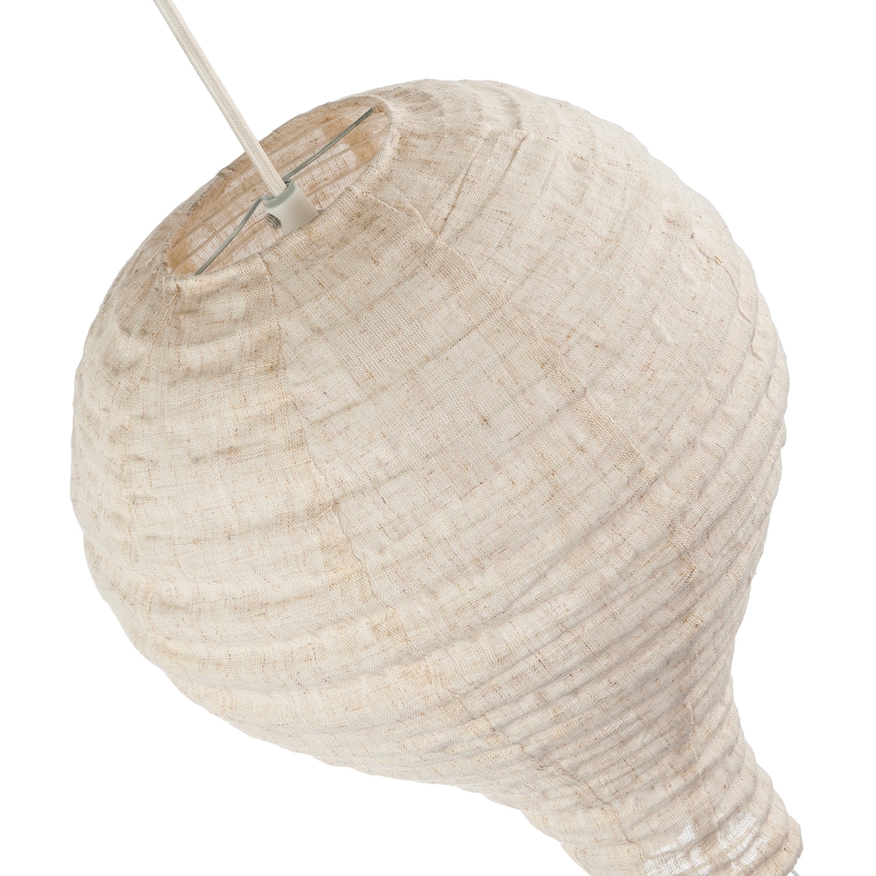 image 1 of Modern Hot Air Balloon Oatmeal Linen Easy Fit Pendant Lighting Shade