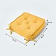 image 2 of Homescapes Mustard Cotton Dining Booster Cushion Yellow