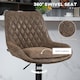 image 5 of HOMCOM Bar Stools Set of 2, Adjustable Bar Chairs 360 Degree Swivel Coffee