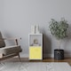 image 2 of 2-Cube Shelving Unit With Inserts | White | White & Yellow | 1