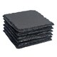 image 1 of Argon Tableware Square Slate Coasters - 10cm - Pack of 6