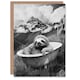 image 1 of Sloth in Bathtub on Mountain Black White Surreal Birthday Greeting Card