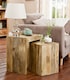 image 3 of Dakota Cube Nest Tables - Mango Wood - L35 x W50 x H54 cm - Light Finish