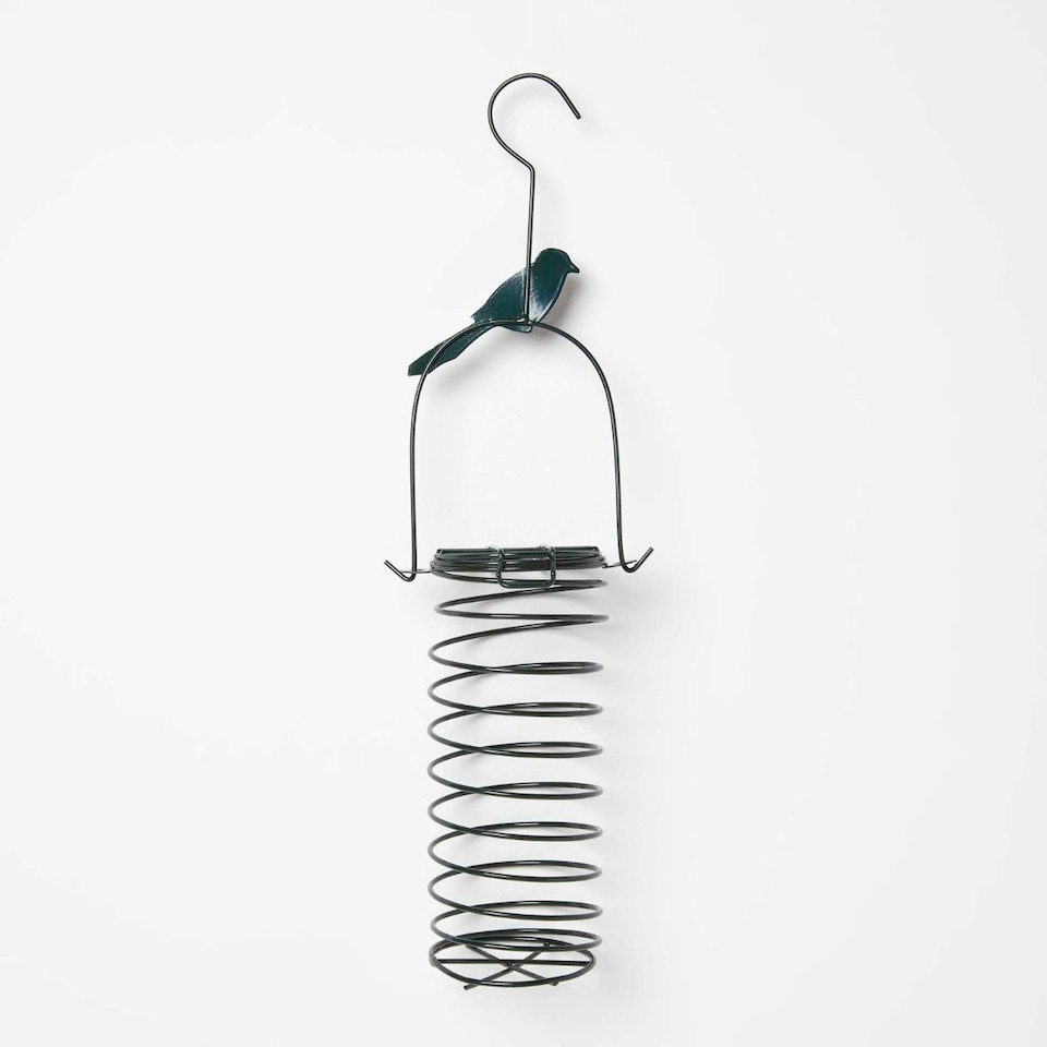 image 1 of Homescapes Metal Hanging Bird Feeder with Bird Decoration, Great Tit