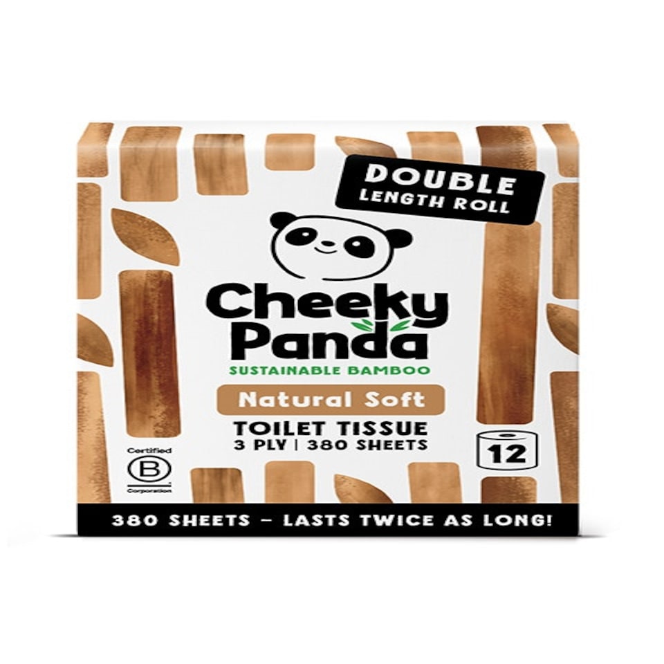 image 1 of Double-Length Natural Colour ("Unbleached") Bamboo Toilet Paper Brown | Size: 48 Rolls