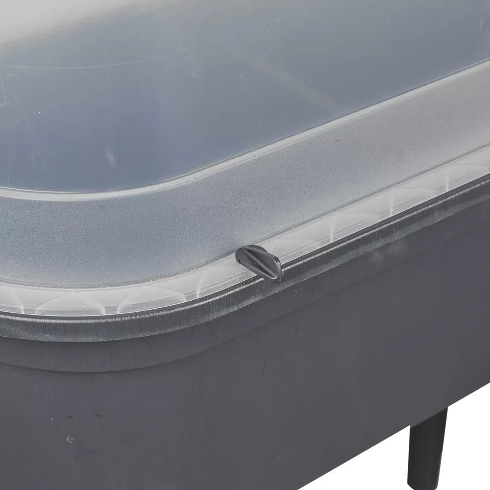 image 1 of Elevated Greenhouse Raised Garden Bed with Lid - Plastic Planter Box Kit | Black | 1