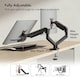 image 2 of VonHaus Gas Powered Dual Monitor Stand for 10-32" Screens