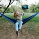 image 4 of SingleNest Hammock - Lightweight Durable Portable Camping Hammock | Blue | Navy
