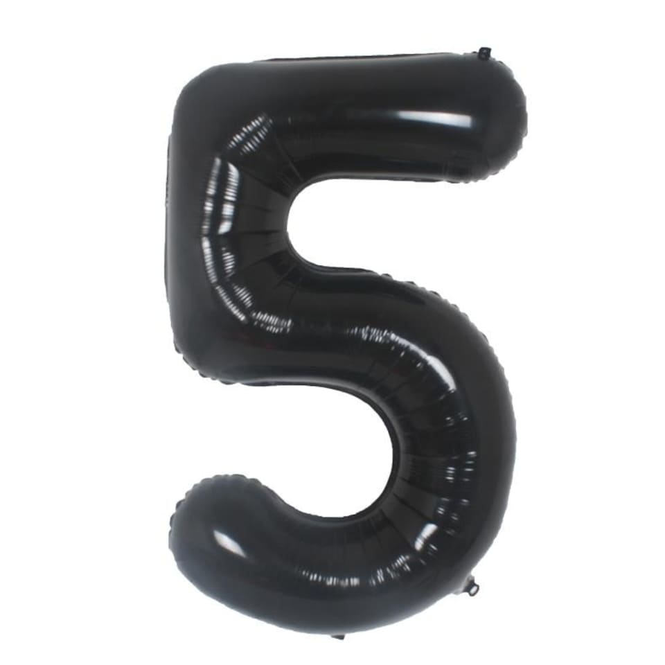 Realmax 5 Foil Balloon - Black - One Size