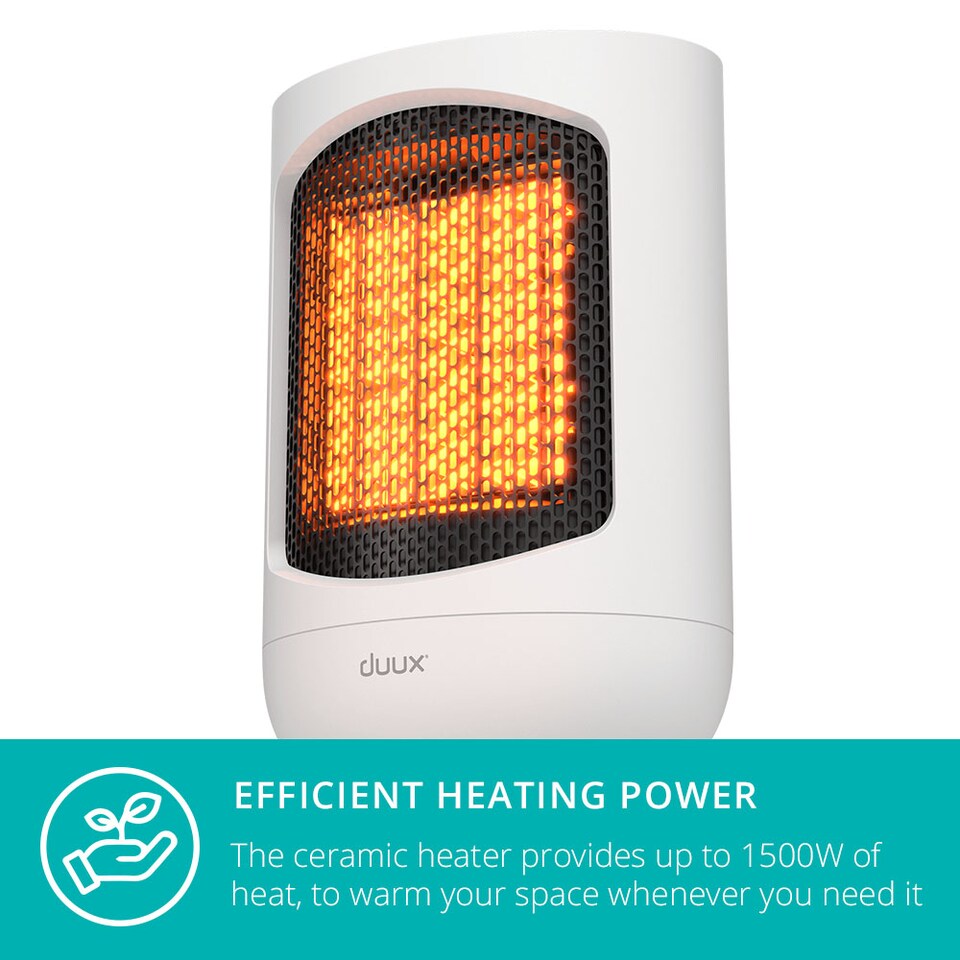 image 1 of Duux Zone Personal Heater, 1500W Heating Power, Desk Heater - White