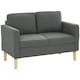 image 1 of HOMCOM Compact 2 Seater Sofa with Under Seat Storage for Small Spaces Grey | Grey | Two Seater