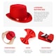image 2 of Red Nose, Satin Top Hat, Braces, Satin Bow Tie Red | One Size
