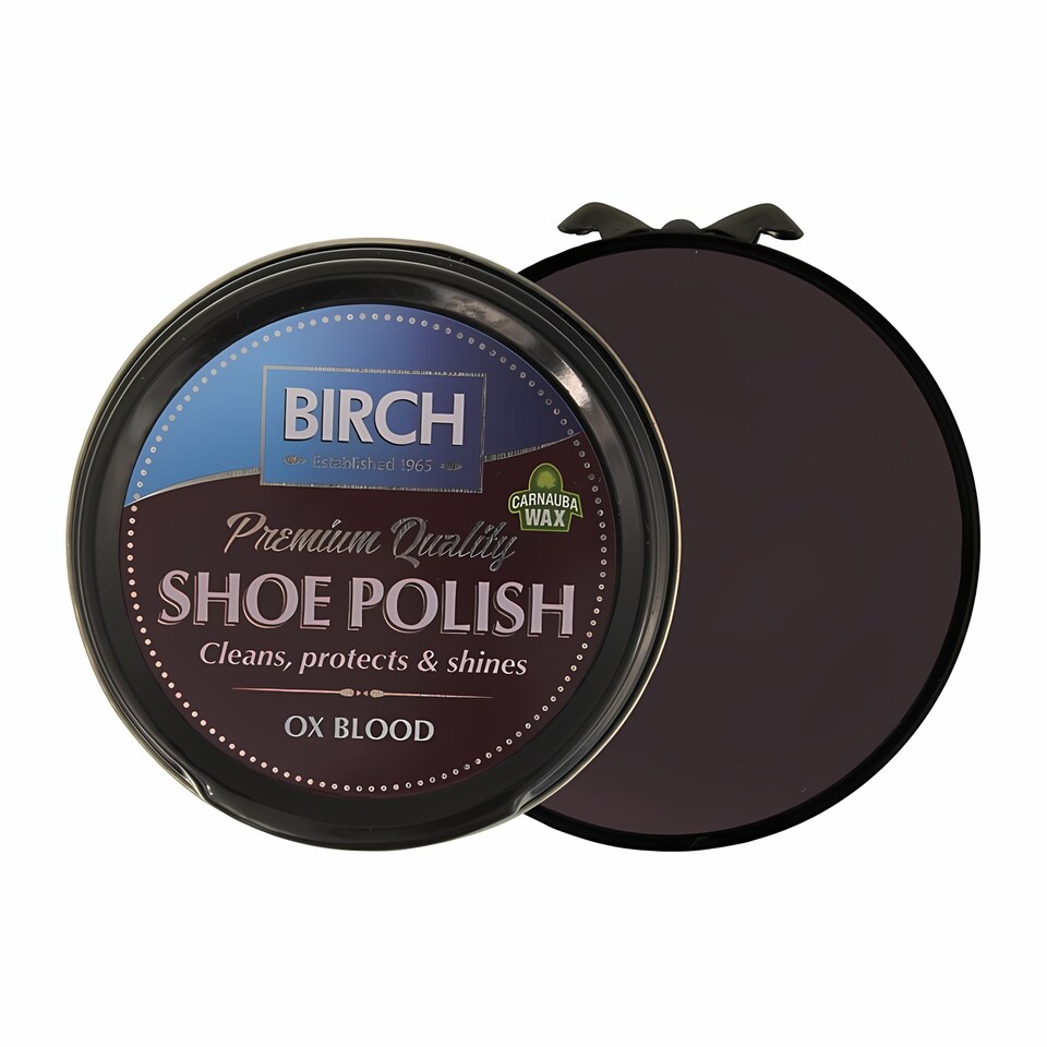 image 1 of BIRCH Traditional Shoe Polish - Wax-Based for Leather Conditioning 50ml