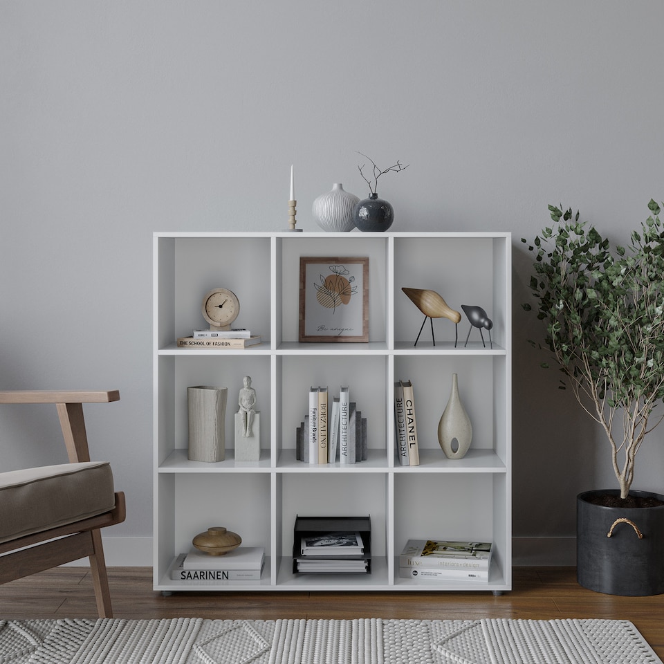 image 1 of 9-Cube Shelving Unit - Square | White | 1