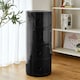 image 4 of Living and Home Cylindrical Multi-Tiered Plastic Storage Drawer Unit - 4 Drawer Black