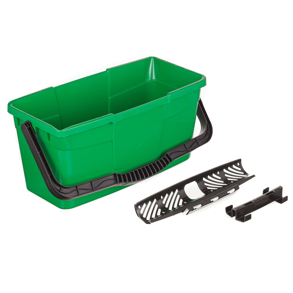 image 1 of Bucket Window & Car Cleaner 12Ltr MultiUse With Inbuilt Storage Shelves for Window Squeegees & Glass Washers Bucket by UNGER