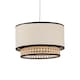 image 1 of Koral - Natural Rattan and Cane 25 cm Easy Fit Two Tier Pendant Shade | Cream | Medium | 1