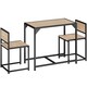 image 1 of Dining Table and Chairs Milton - 3-piece set | Brown | industrial wood light, oak Sonoma | 1