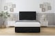 image 1 of Sloomy Ashford Black Plush Ottoman Bed With Mattress With 26" Strutted Headboard 2'6 Small Single