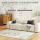 image 3 of HOMCOM Swirl Pattern Washable Rug, Allergy-Friendly Floor Carpet, Cream Cream