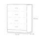 image 6 of FWStyle Tunis 3 Piece Bedroom Furniture Set - Matt Black - Wardrobe + Chest + Bedside