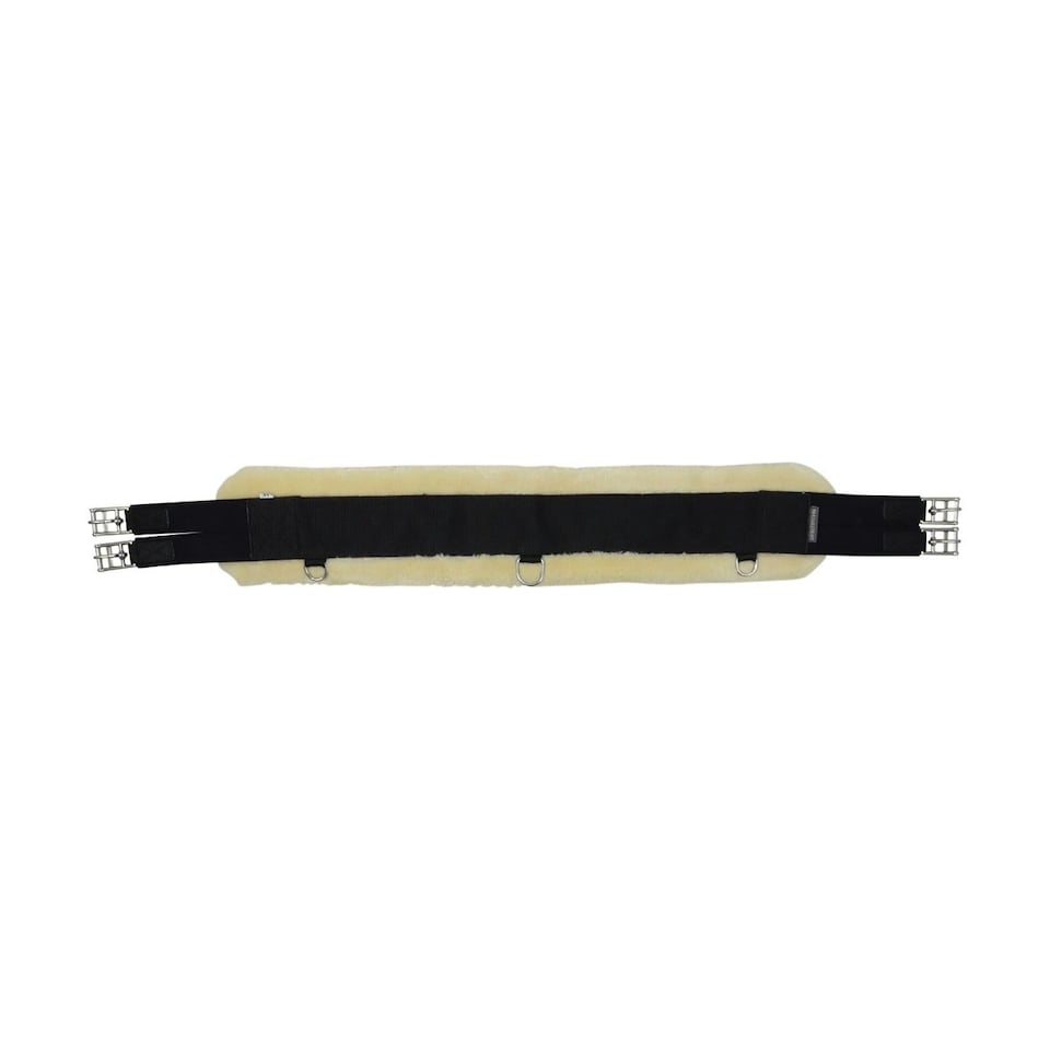 HyCOMFORT Faux Fur Horse Everyday Girth - Natural/Black - 44in